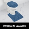 image:imageGORILLA GRIP Soft Chenille Toilet Lid Seat Cover 195x185 GrayBlue