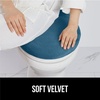 image:imageGORILLA GRIP Soft Chenille Toilet Lid Seat Cover 195x185 GrayBlue