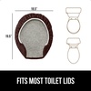 image:imageGORILLA GRIP Soft Chenille Toilet Lid Seat Cover 195x185 GrayBrown