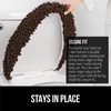 image:imageGORILLA GRIP Soft Chenille Toilet Lid Seat Cover 195x185 GrayBrown