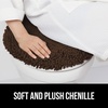 image:imageGORILLA GRIP Soft Chenille Toilet Lid Seat Cover 195x185 GrayBrown