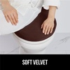 image:imageGORILLA GRIP Soft Chenille Toilet Lid Seat Cover 195x185 GrayBrown