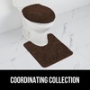 image:imageGORILLA GRIP Soft Chenille Toilet Lid Seat Cover 195x185 GrayBrown