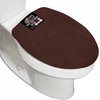 image:imageGORILLA GRIP Soft Chenille Toilet Lid Seat Cover 195x185 GrayBrown