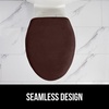 image:imageGORILLA GRIP Soft Chenille Toilet Lid Seat Cover 195x185 GrayBrown