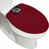 image:imageGORILLA GRIP Soft Chenille Toilet Lid Seat Cover 195x185 GrayBurgundy