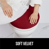 image:imageGORILLA GRIP Soft Chenille Toilet Lid Seat Cover 195x185 GrayBurgundy