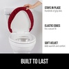 image:imageGORILLA GRIP Soft Chenille Toilet Lid Seat Cover 195x185 GrayBurgundy