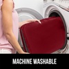 image:imageGORILLA GRIP Soft Chenille Toilet Lid Seat Cover 195x185 GrayBurgundy