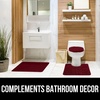 image:imageGORILLA GRIP Soft Chenille Toilet Lid Seat Cover 195x185 GrayBurgundy