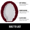 image:imageGORILLA GRIP Soft Chenille Toilet Lid Seat Cover 195x185 GrayBurgundy