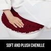 image:imageGORILLA GRIP Soft Chenille Toilet Lid Seat Cover 195x185 GrayBurgundy
