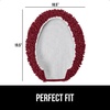 image:imageGORILLA GRIP Soft Chenille Toilet Lid Seat Cover 195x185 GrayBurgundy