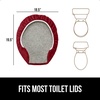 image:imageGORILLA GRIP Soft Chenille Toilet Lid Seat Cover 195x185 GrayBurgundy
