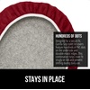 image:imageGORILLA GRIP Soft Chenille Toilet Lid Seat Cover 195x185 GrayBurgundy