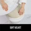 image:imageGORILLA GRIP Soft Chenille Toilet Lid Seat Cover 195x185 GrayChampagne