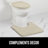 image:imageGORILLA GRIP Soft Chenille Toilet Lid Seat Cover 195x185 GrayChampagne