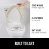 image:imageGORILLA GRIP Soft Chenille Toilet Lid Seat Cover 195x185 GrayChampagne