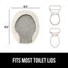 image:imageGORILLA GRIP Soft Chenille Toilet Lid Seat Cover 195x185 GrayChampagne