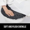 image:imageGORILLA GRIP Soft Chenille Toilet Lid Seat Cover 195x185 GrayCharcoal