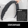 image:imageGORILLA GRIP Soft Chenille Toilet Lid Seat Cover 195x185 GrayCharcoal