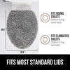 image:imageGORILLA GRIP Soft Chenille Toilet Lid Seat Cover 195x185 GrayGrey