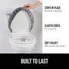 image:imageGORILLA GRIP Soft Chenille Toilet Lid Seat Cover 195x185 GrayGrey