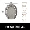 image:imageGORILLA GRIP Soft Chenille Toilet Lid Seat Cover 195x185 GrayGrey