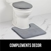 image:imageGORILLA GRIP Soft Chenille Toilet Lid Seat Cover 195x185 GrayGrey