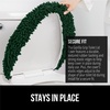 image:imageGORILLA GRIP Soft Chenille Toilet Lid Seat Cover 195x185 GrayHunter Green