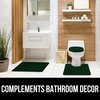 image:imageGORILLA GRIP Soft Chenille Toilet Lid Seat Cover 195x185 GrayHunter Green