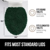 image:imageGORILLA GRIP Soft Chenille Toilet Lid Seat Cover 195x185 GrayHunter Green
