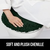 image:imageGORILLA GRIP Soft Chenille Toilet Lid Seat Cover 195x185 GrayHunter Green