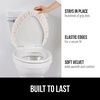 image:imageGORILLA GRIP Soft Chenille Toilet Lid Seat Cover 195x185 GrayIvory