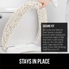 image:imageGORILLA GRIP Soft Chenille Toilet Lid Seat Cover 195x185 GrayIvory