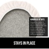 image:imageGORILLA GRIP Soft Chenille Toilet Lid Seat Cover 195x185 GrayIvory