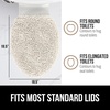 image:imageGORILLA GRIP Soft Chenille Toilet Lid Seat Cover 195x185 GrayIvory