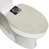 image:imageGORILLA GRIP Soft Chenille Toilet Lid Seat Cover 195x185 GrayIvory
