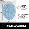 image:imageGORILLA GRIP Soft Chenille Toilet Lid Seat Cover 195x185 GrayLight Blue