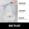 image:imageGORILLA GRIP Soft Chenille Toilet Lid Seat Cover 195x185 GrayLight Blue