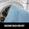 image:imageGORILLA GRIP Soft Chenille Toilet Lid Seat Cover 195x185 GrayLight Blue