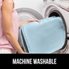 image:imageGORILLA GRIP Soft Chenille Toilet Lid Seat Cover 195x185 GrayLight Blue