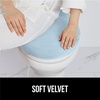 image:imageGORILLA GRIP Soft Chenille Toilet Lid Seat Cover 195x185 GrayLight Blue