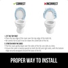 image:imageGORILLA GRIP Soft Chenille Toilet Lid Seat Cover 195x185 GrayLight Blue
