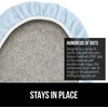 image:imageGORILLA GRIP Soft Chenille Toilet Lid Seat Cover 195x185 GrayLight Blue