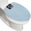 image:imageGORILLA GRIP Soft Chenille Toilet Lid Seat Cover 195x185 GrayLight Blue