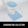 image:imageGORILLA GRIP Soft Chenille Toilet Lid Seat Cover 195x185 GrayLight Blue