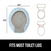 image:imageGORILLA GRIP Soft Chenille Toilet Lid Seat Cover 195x185 GrayLight Blue