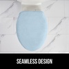 image:imageGORILLA GRIP Soft Chenille Toilet Lid Seat Cover 195x185 GrayLight Blue