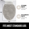 image:imageGORILLA GRIP Soft Chenille Toilet Lid Seat Cover 195x185 GrayLight Gray